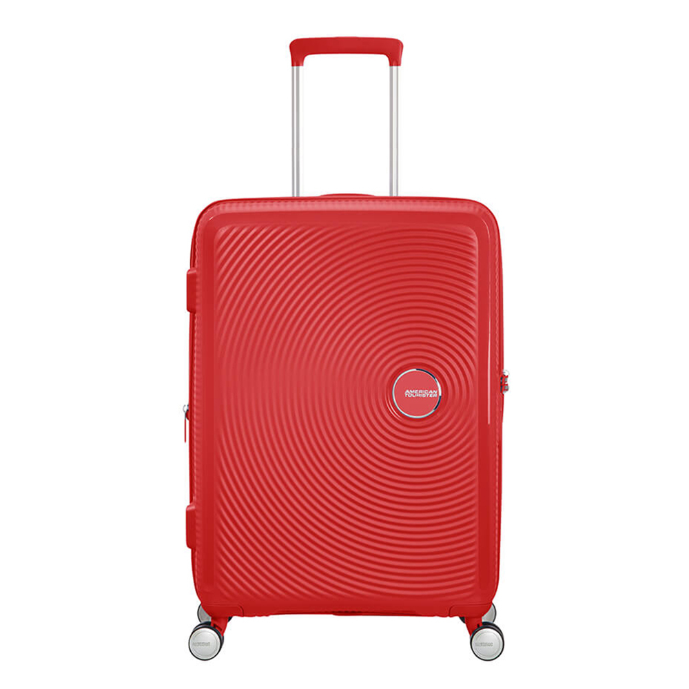 American Tourister Soundbox Spinner 67 Expandable coral red Harde Koffer Rood