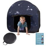 Sensory Tent | Rustig Hoekje voor Kinderen om te spelen en te ontspannen | Sterren Thema Sensory Hoek | Helpt bij Autisme, Angst en verbetert de Focus | Black Out Verduisterende Sensorische Tenten