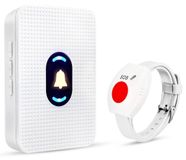 Merkloos SOS armband Noodoproepknop - 2-delig - Draadloos - Alarm voor senioren