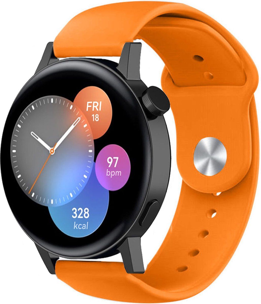 Strap-it 42mm sport band - oranje - Geschikt voor Huawei Watch GT 3 - 42mm