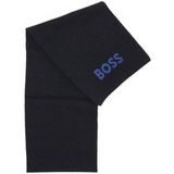 BOSS Elios Knitted Scarf Dark Blue donkerblauw