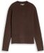 Tom Tailor Denim Gebreide trui met opstaande kraag - Maat XL - cool dark brown melange