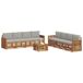 vidaXL Buiten bank set 9 st Naturel en lichtgrijs