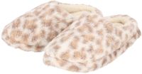 Apollo Instap sloffen - beige - luipaard print - pantoffels - antislip zool 39-40