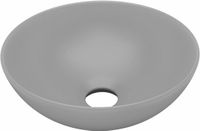 vidaXL - Wastafel - rond - keramiek - lichtgrijs