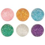 Stuiterende bal glitter. 4,9 cm. 6 kleur | 12 stuks