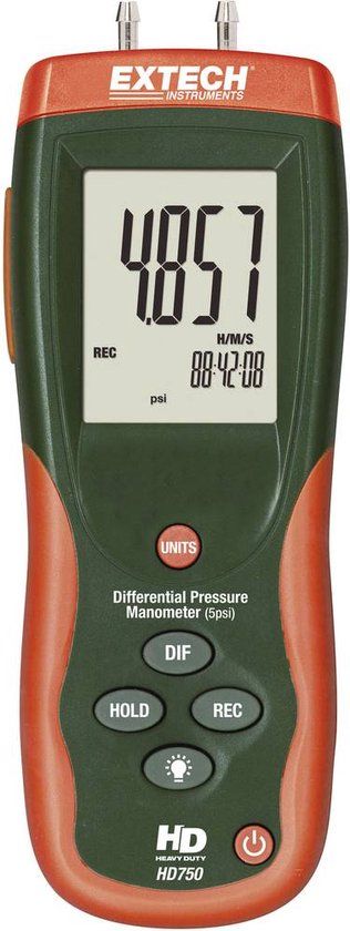 Extech HD750 Gasdrukmeter Luchtdruk 0 - 0.3447 bar