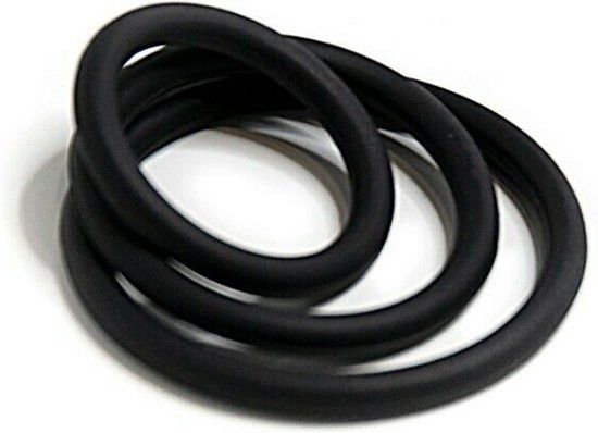 Cockring Set - 3 Pieces - Black - Waterproof