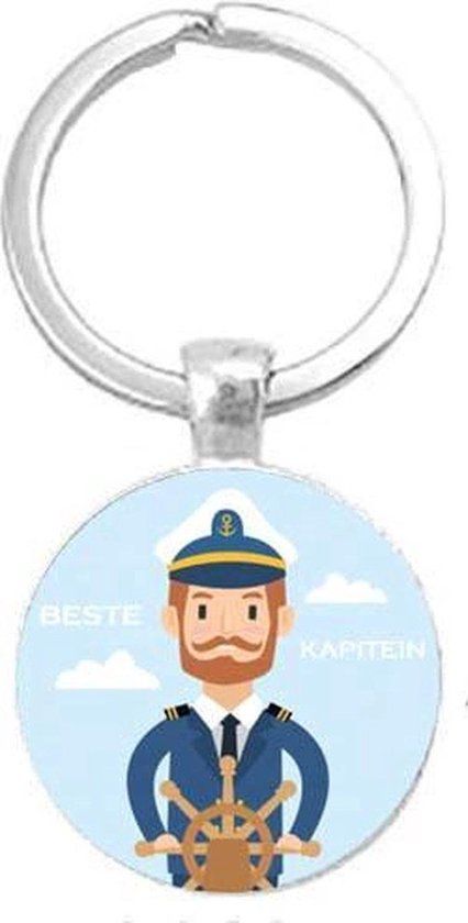 Akyol - Kapitein Sleutelhanger - Unisex - Wit/Zwart