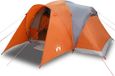 vidaXL Koepeltent 6-persoons waterdicht grijs en oranje