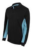 Velilla 105514 0/5 poloshirt met lange mouwen, zwart, maat L