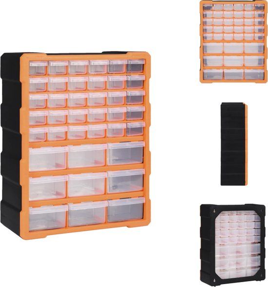 vidaXL Organiser met 39 lades 38x16x47 cm