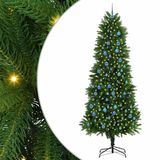 vidaXL Sapin de Noël avec 300 LED, Support, Vert, 240 cm, PE