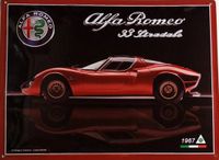 I&S Alfa Romeo 33 Stradale. (1967). Metalen wandbord in reliëf 30 x 40 cm