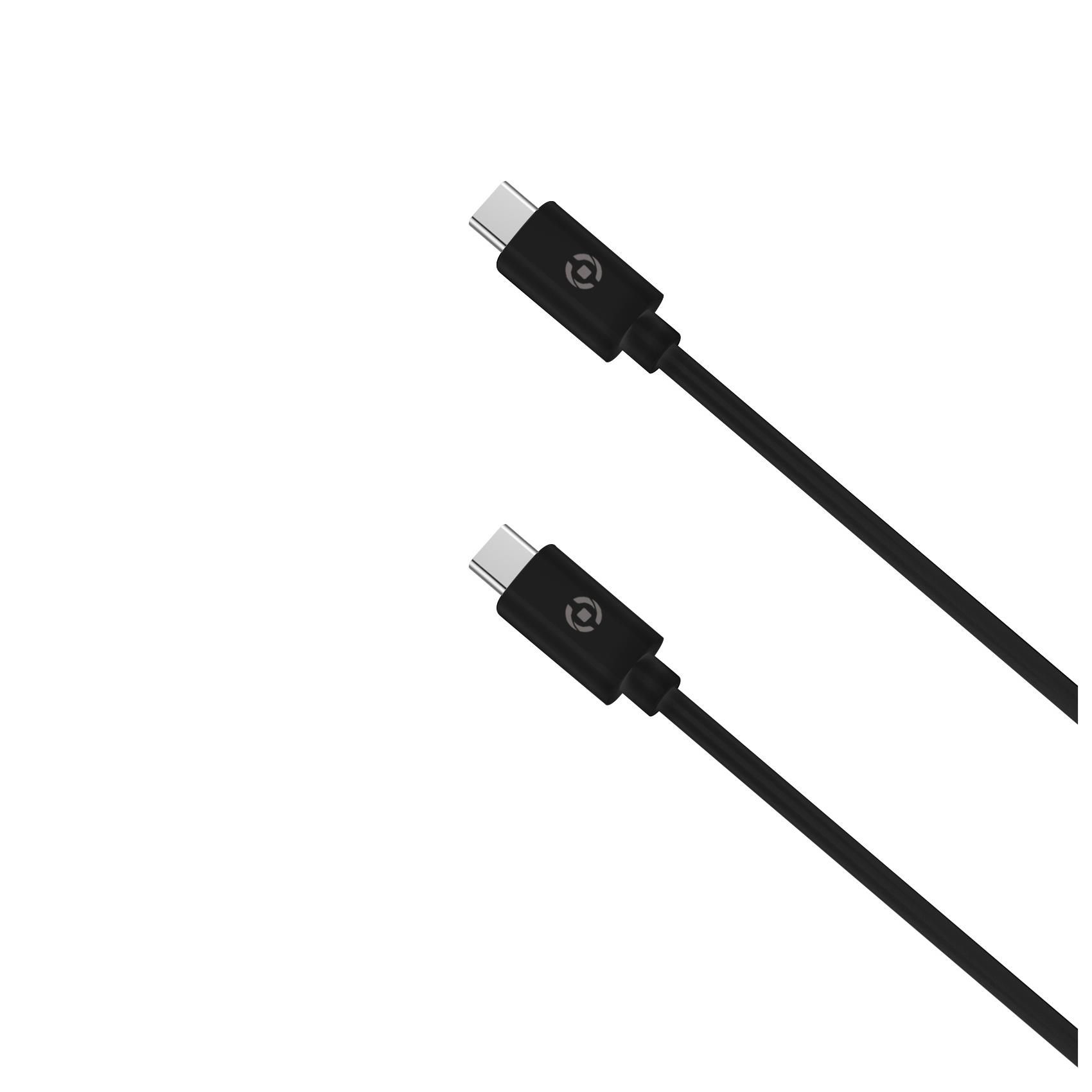Celly USB-C naar USB-C Kabel - 3m - Zwart - USB 3.2 Gen 1 - Power Delivery