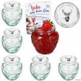 MamboCat 6-delige jamfles 580ml FRUTTA VASO met fruit-relief + TO82 deksel Alois Hirsch