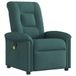 VidaXL Fauteuil de massage Tissu Vert foncé