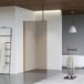 FortiFura Galeria inloopdouche - 100x200cm - rookglas - plafondarm - PVD - geborsteld koper