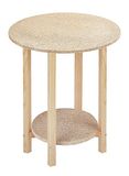 Mueblear 21003 Gazte tafel, rond, hout, zonder nagellak, 50 x 25 x 55 cm