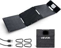 VEVOR Opvouwbaar Zonnepaneel 30w, 16bb N-Type Monokristallijne Zonnemodule, Draagbare Zonneoplader met Usb-A-, Usb-A (Qc3.0)- en Type-C-Poorten voor Kamperen, Backpacken, Mobiele Telefoons en Tablets