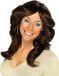 Smiffys 70s Flick Wig Bruin Lang Steil Synthetisch Vrouwen Volwassenen