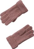Vertbaudet Set - muts - sjaal - wanten - kind - kabelbreiwerk - ROZE