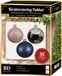 Bellatio Decorations Kerstbal en piek set 91x zilver-lichtroze-donkerblauw voor 150 cm boom - Kerstboomversiering