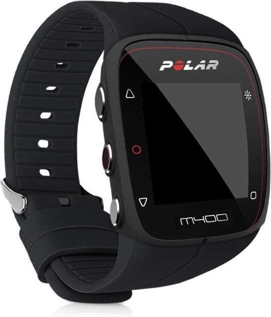 kwmobile horlogeband voor Polar M400 / M430 - siliconen armband voor fitnesstracker - zwart