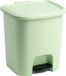 Plasticforte Pedaalemmer - 2x stuks - groen - 7,5 liter - kunststof - 24 x 22 x 25.5 cm - vuilnisbak