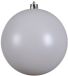 Decoris Kerstbal - 4x - wit - groot - 14 cm - kunststof - glans