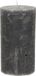 Bougie conique/bougie cylindrique - Anthracite - 7 x 13 cm - Modèle rustique