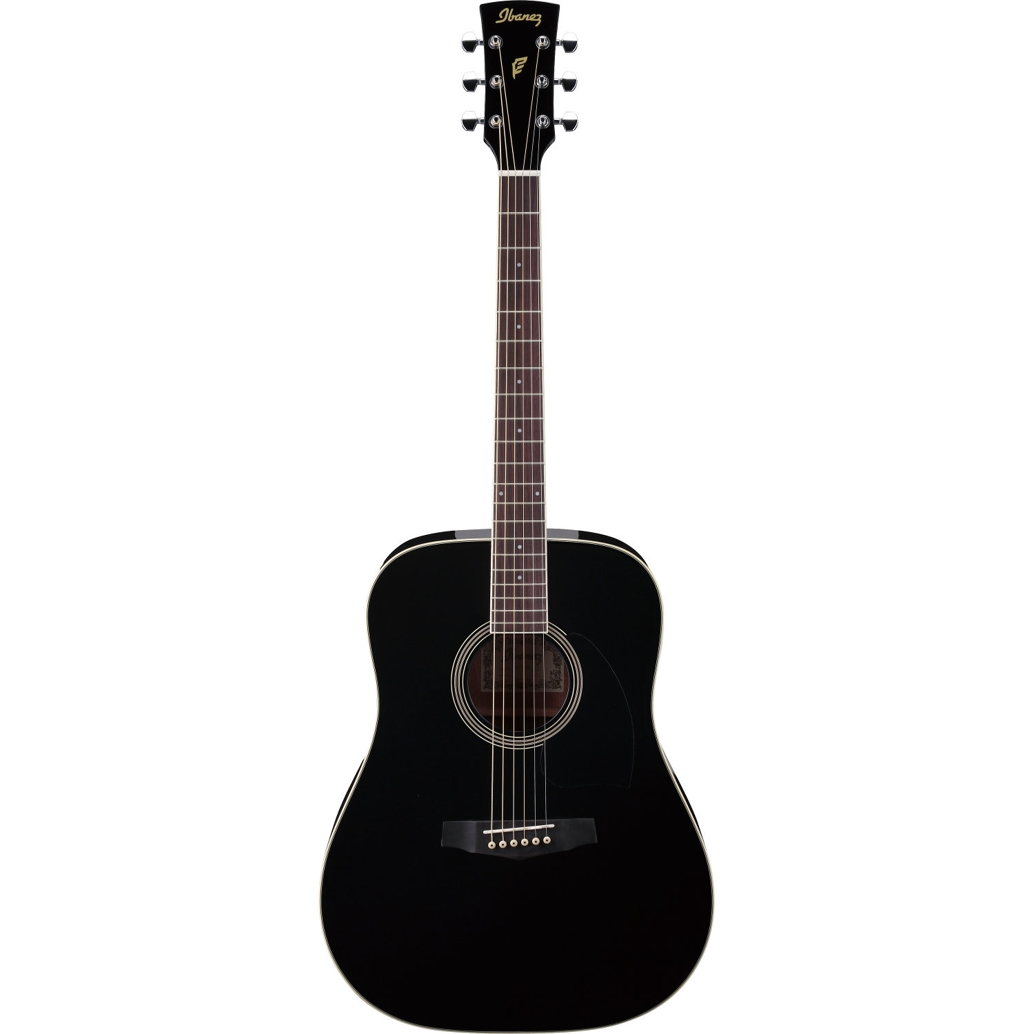 Ibanez PF15-BK dreadnought-model akoestische westerngitaar zwart