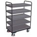 Variofit SW Etagewagen met 5 hoge plateaus met randen