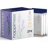 happimess HPM3101B-WHITE 5,3-Gallon Lavendel Geurende Trekkoord Prullenbak Liner, Wit (60 Count, 3-Packs van 20 Liners)