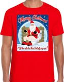 Bellatio Decorations Shoppartners Bv Fout Kerstshirt / t-shirt - Merry shitmas who stole the toiletpaper - rood voor heren - kerstkleding / kerst outfit L