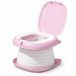 OEM VHV Opvouwbaar Kinderpotje - Draagbaar Reispotje voor Peuters - Compact Campingtoilet - Met Opbergtas en Afvalzakken - Roze - 24 cm - Tot 50 kg