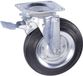 Mammuth Zwenkwiel met rem 200 x 30mm rubber