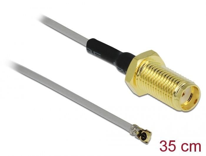 DeLOCK 90398 - Adapterkabel - 0.35 m - Goud, Grijs, Zwart