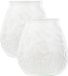 Cosy&Trendy Set van 2x stuks witte Lowboy buiten tafel sfeer kaarsen 10 cm 40 branduren in glas