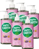 Happy Earth Handzeep Lavender Ylang - 100% Natuurlijk - Microplasticvrij - Voordeelverpakking - 6 x 300 ml