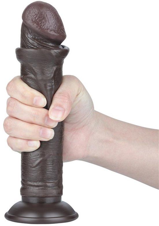 LoveToy - Aftrekbare dildo 20 cm (Ø 3,8 cm) - Zwart