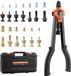 VEVOR Rivet nut set 42 cm, Two-handed rivet tool with 13 teeth and 130 nuts in metric and SAE sizes