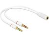 DeLOCK 65585 audio kabel 0,2 m 2 x 3.5mm naar 3.5mm Wit