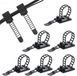 Unyqoos® Set van 50 klemmen voor kabels, verstelbaar, Noir