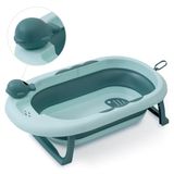 Interbaby Opvouwbare babybadkuip met poten, stop en spoelbeker (groen)