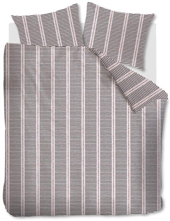 Vtwonen Stip and Stripe dekbedovertrek - Tweepersoons - 200x200/220 cm - Blush