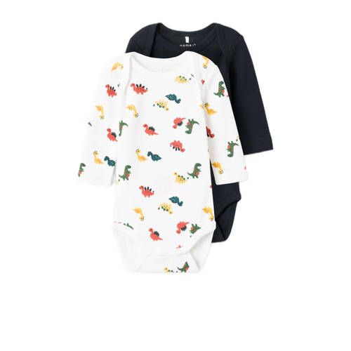 NAME IT BABY romper NBMBODY met all over print - set van 2