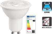 Integral LED GU10 LED Spot 2W 6500K Koel Wit 360 Lumen Niet Dimbaar Energielabel A