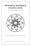 Peacock style mandala art coloring book
