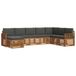 vidaXL Ensemble de canapés d'extérieur 8 pièces Naturel et Anthracite